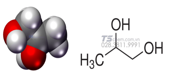 Cấu trúc phân tử của Propylene glycol
