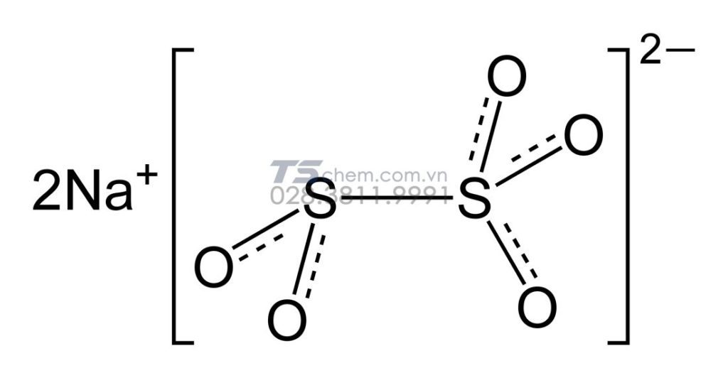 Cấu tạo phân tử của sodium metabisulfite - Na2S2O5
