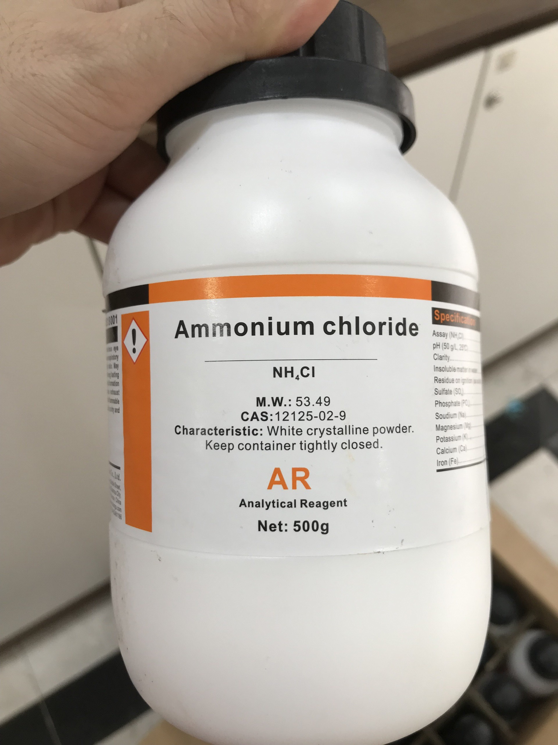 Nơi mua hoá chất Amoni clorua