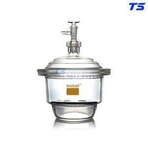 Bình hút ẩm có nắp đậy với tấm sứ hút ẩm - Biohall