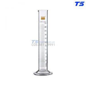 Ống đong thủy tinh đế tròn loại A, chứng nhận lô - Biohall