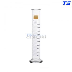Ống đong thủy tinh đế tròn loại A, chứng nhận theo lô - Biohall