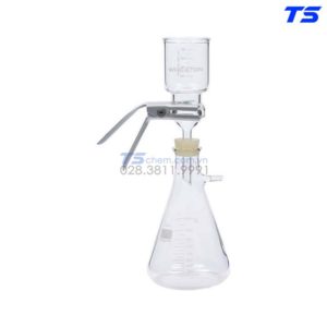 Bộ lọc màng inox 47mm phễu 300ML, bình tam giác 1L 40/35, bệ phễu, màng inox - 419390 - Duran