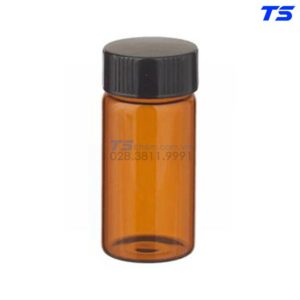 Chai vial nâu 20ML, nắp vặn đen Phenolic - W224820 - Duran