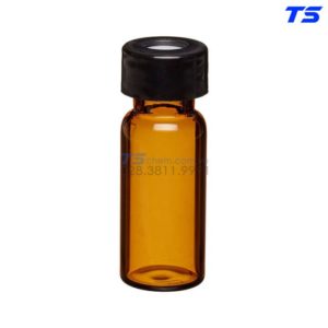 Chai vial nâu 1.8ML, nắp vặn đen PP có lỗ - W225152-0601 - Duran
