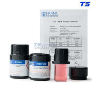 Bộ Cal Check™ Chuẩn Clo (Thang cao), 0.00 và 4.00 mg/L - HI96734-11 - Hanna
