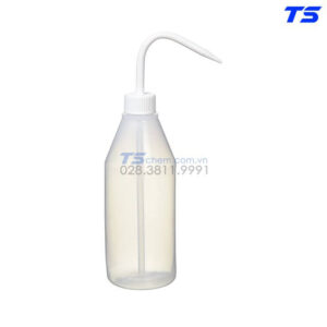 Bình tia nhựa miệng rộng, vai nghiêng, LDPE, nắp trắng Azlon