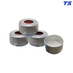 Nắp lọ đựng mẫu xoắn 11mm, PTFE trắng, Silicone đỏ - SC11A11A - Finetech