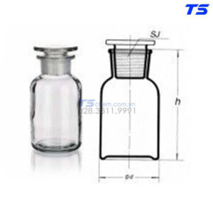 Chai trắng miệng rộng - Genlab