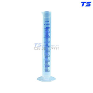 Ống đong nhựa đục vạch xanh nổi PP, Class B - Vitlab