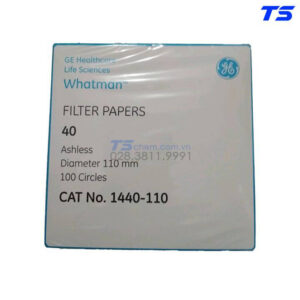 Giấy lọc định lượng số 40, lọc trung bình, kích thước lỗ lọc 8 µm, đường kính 110 mm - 1440-110 - Whatman