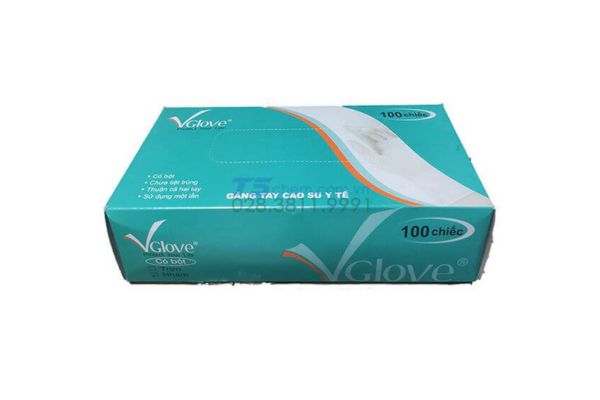 Găng tay cao su y tế có bột size M (nhám) - DC-558 - Vglove